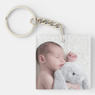 Personalised Double Sided Baby Photo Keychain