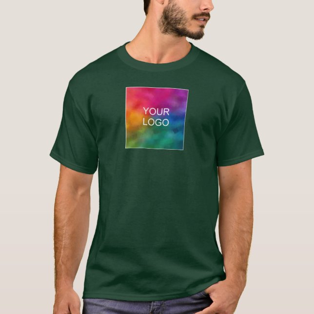 Personalised Double Sided Deep Forest Green Custom T-Shirt (Front)