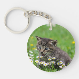 Personalised Double Sided Kitty Cat Pet Keychain