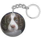 Personalised Double Sided Puppy Dog Pet Key chain