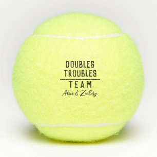 Personalised Doubles Team Tennis Balls