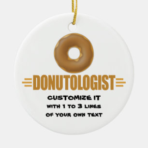 Personalised Doughnut Ceramic Tree Decoration