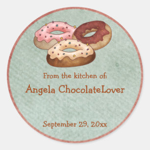 Personalised Doughnut Recipe Stickers