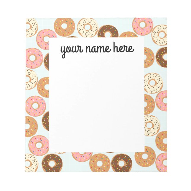 Personalised Doughnuts Notepad (Front)