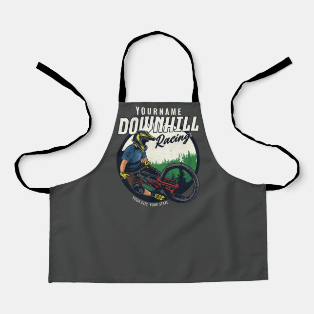 Personalised Downhill Racing Mountain Bike Trail   Apron (Front)