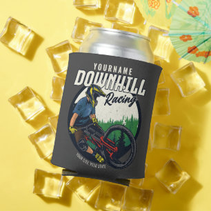 Personalised Downhill Racing Mountain Bike Trail Can Cooler