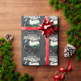 Personalised Downhill Racing Mountain Bike Trail Wrapping Paper
