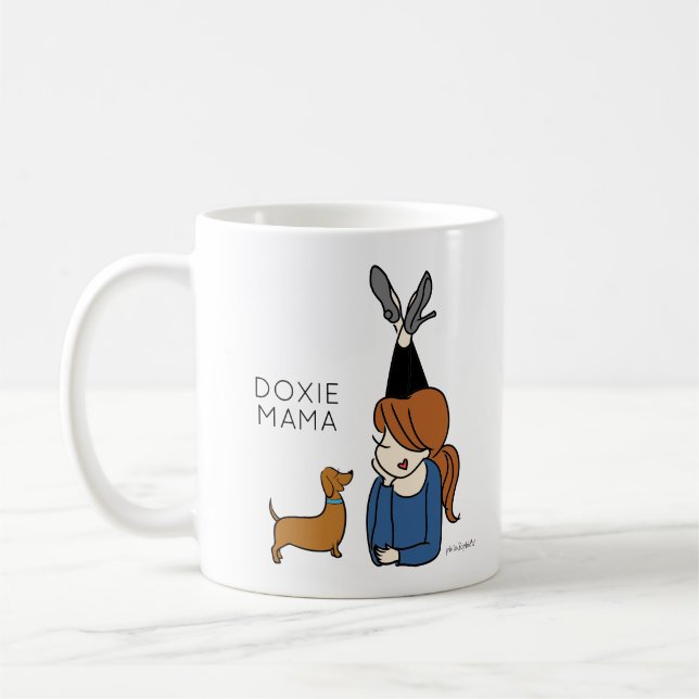 Personalised Doxie Mama Coffee Mug (Left)