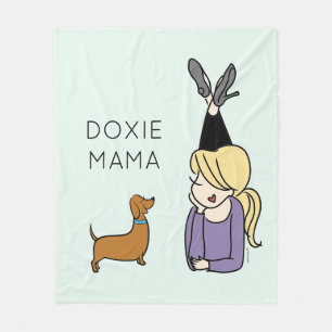 Personalised Doxie Mama Fleece Blanket