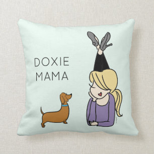 Personalised Doxie Mama Throw Pillow