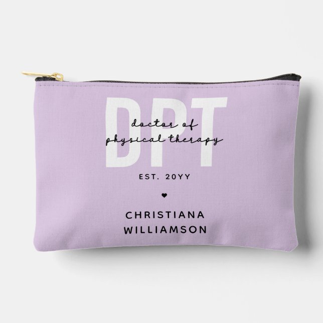 Personalised DPT Doctor of Physical Therapy Accessory Pouch (Front)