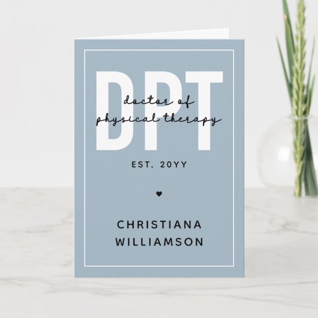 Personalised DPT Doctor of Physical Therapy Card (Front)