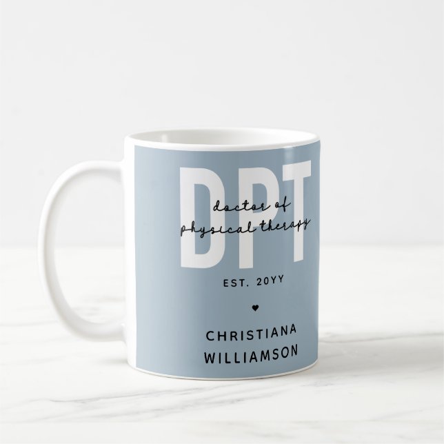 Personalised DPT Doctor of Physical Therapy Coffee Mug (Left)