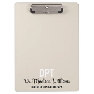 Personalised DPT Doctor of Physical Therapy Gift Clipboard