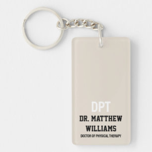 Personalised DPT Doctor of Physical Therapy Gift Key Ring