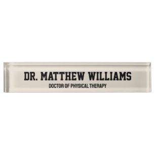 Personalised DPT Doctor of Physical Therapy Gift Nameplate