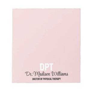 Personalised DPT Doctor of Physical Therapy Gift Notepad