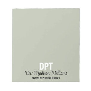 Personalised DPT Doctor of Physical Therapy Gift Notepad