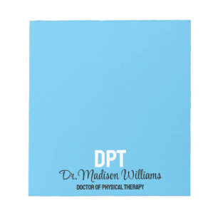 Personalised DPT Doctor of Physical Therapy Gift Notepad