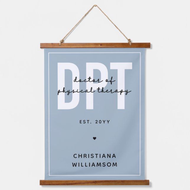 Personalised DPT Doctor of Physical Therapy Hanging Tapestry (Front)
