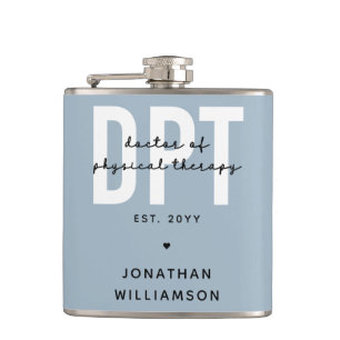 Personalised DPT Doctor of Physical Therapy Hip Flask