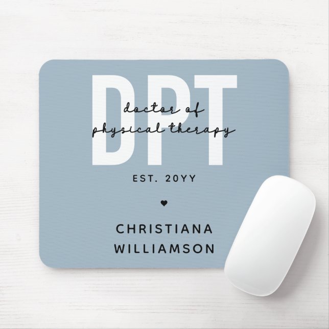Personalised DPT Doctor of Physical Therapy Mouse Mat (With Mouse)