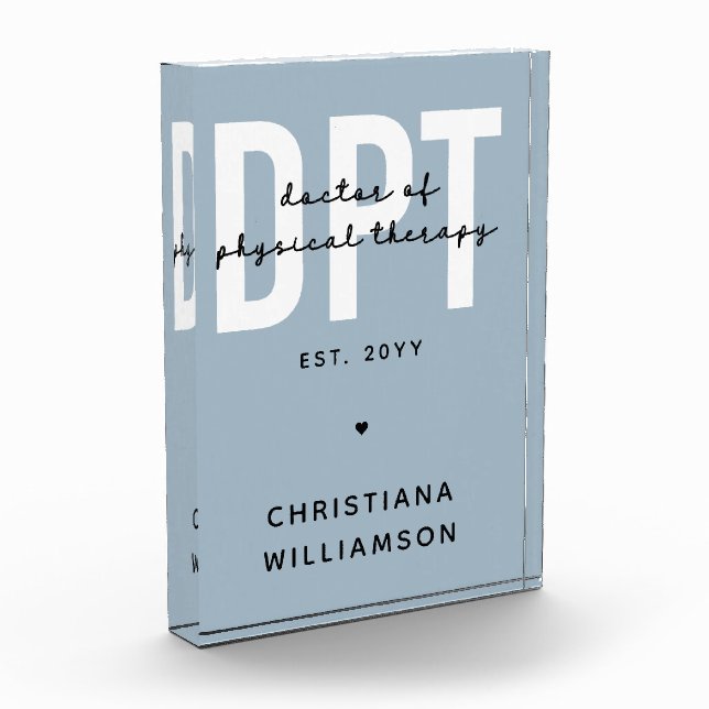 Personalised DPT Doctor of Physical Therapy Photo Block (Left)