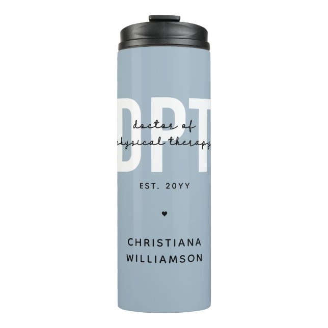 Personalised DPT Doctor of Physical Therapy Thermal Tumbler (Front)