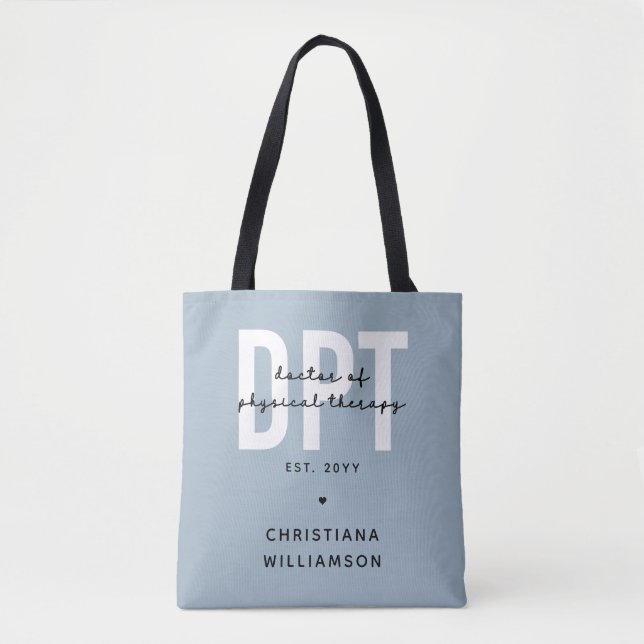 Personalised DPT Doctor of Physical Therapy Tote Bag (Front)
