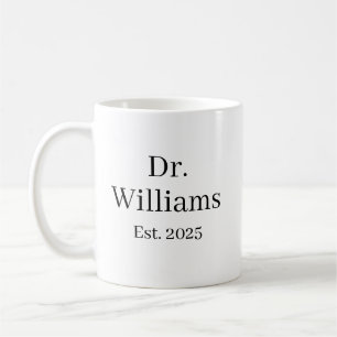 Personalised Dr Coffee Mug, name Ceramic Mug E