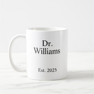 Personalised Dr Coffee Mug, name Ceramic Mug E
