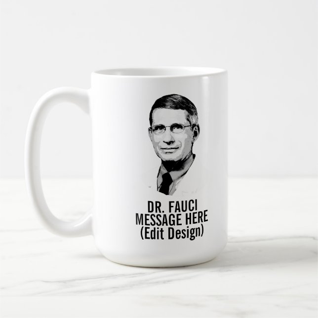 Personalised DR FAUCI Coffee Mug (Left)