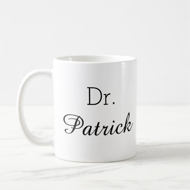 Personalised "Dr. [Name]" Professional Coffee Mug (Left)