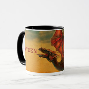 Personalised Dragon Ceramic Coffee Mug