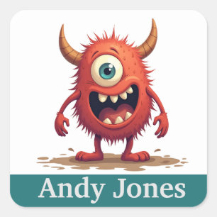 Personalised dragon stickers colourful