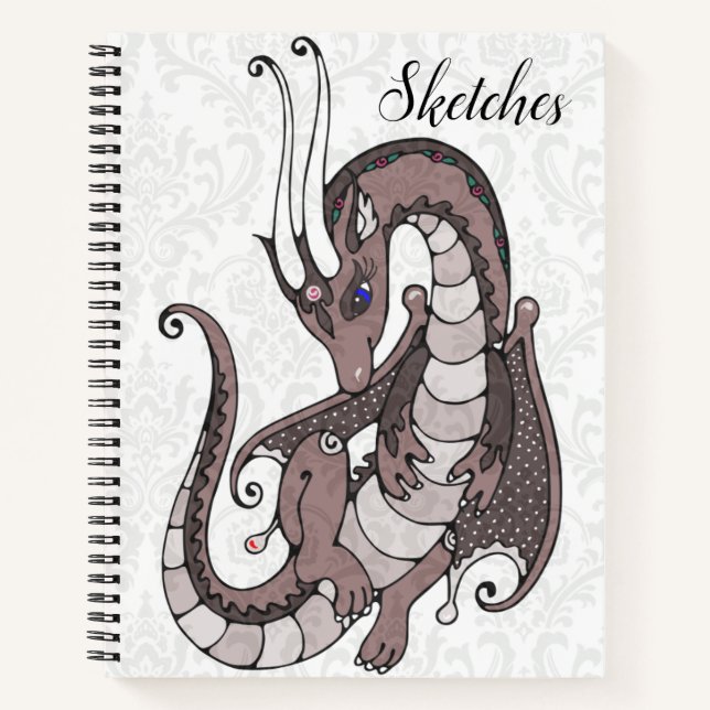 Personalised Dragon Woman Notebook (Front)