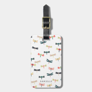 Personalised   Dragonflies Luggage Tag