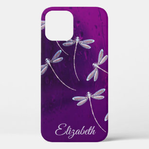 Personalised Dragonflies on water iPhone 12 Case