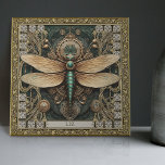 Personalised Dragonfly Tribal Jewel Earth Tones Tile<br><div class="desc">Step into a world of mystical elegance with our Personalised Tribal Jewel Dragonfly Ceramic Tile, a unique piece of decorative art that harmoniously melds elements of happycore and carpet punk aesthetics. Inspired by the strength and spirituality of the dragonfly, this design becomes more than just a decoration; it becomes a...</div>
