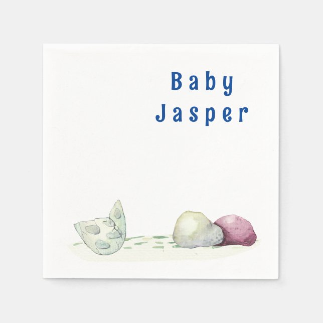 Personalised Dragon's Prehistoric Habitat Napkin (Front)