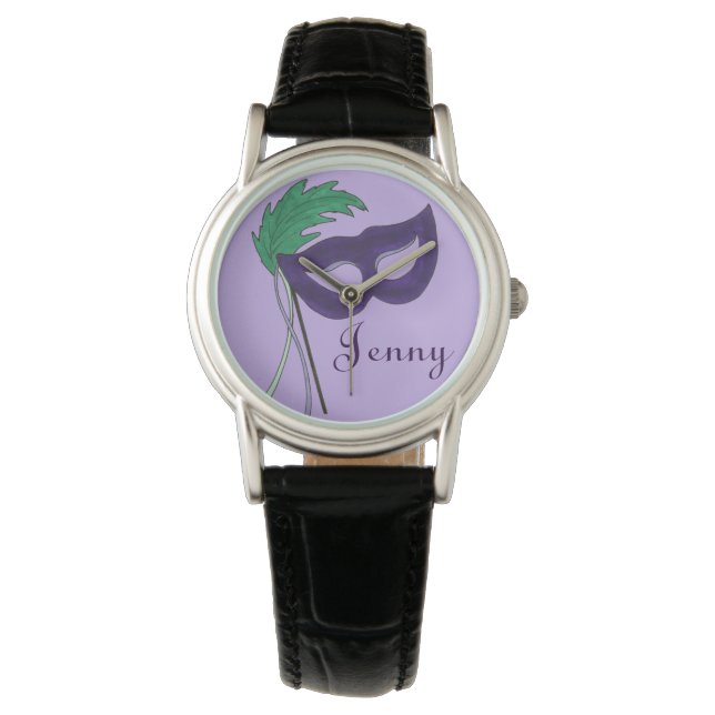 Personalised Drama Club Masquerade Mask Watch (Front)