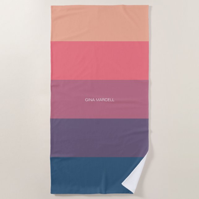 Personalised Dream Colours Beach Towel (Front)