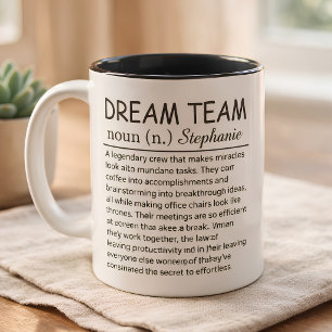 Personalised Dream Team Definition Two-Tone Coffee Mug