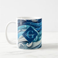 Personalised Dreamy Blue and Frosty Winter Swirls