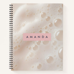 Personalised Dreamy Bubble Soft Beige Notebook