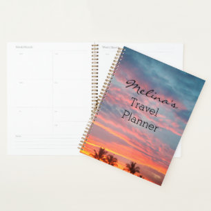 Personalised Dreamy Tropical Sunset  Planner