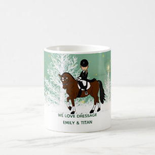 Personalised Dressage Horse Rider Mug Girls
