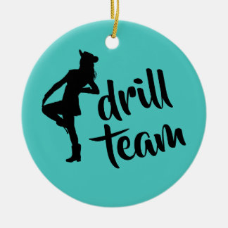 Personalised Drill Team Girl Ceramic Tree Decoration