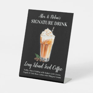 Personalised Drink Sign Long Island Iced Coffee