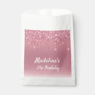 Personalised Dripping Glitter Favour Bags